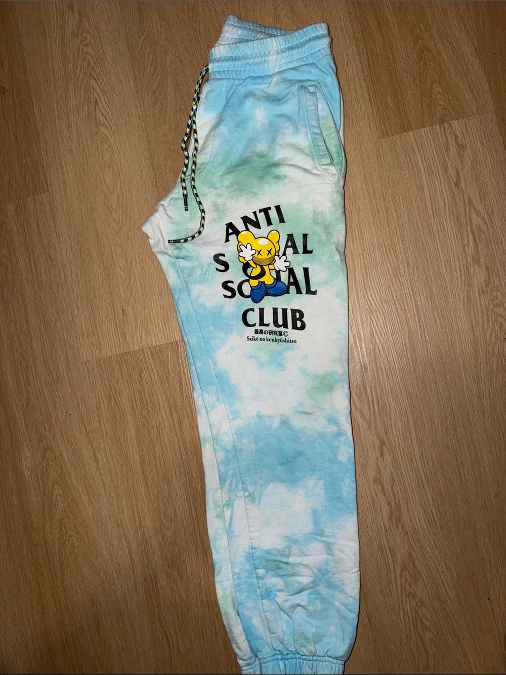 Anti Social Social Club Tie-Dye Joggers - Blue & Green